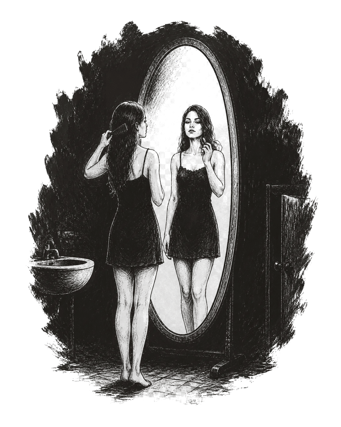 Ilustración de Espejo mágico